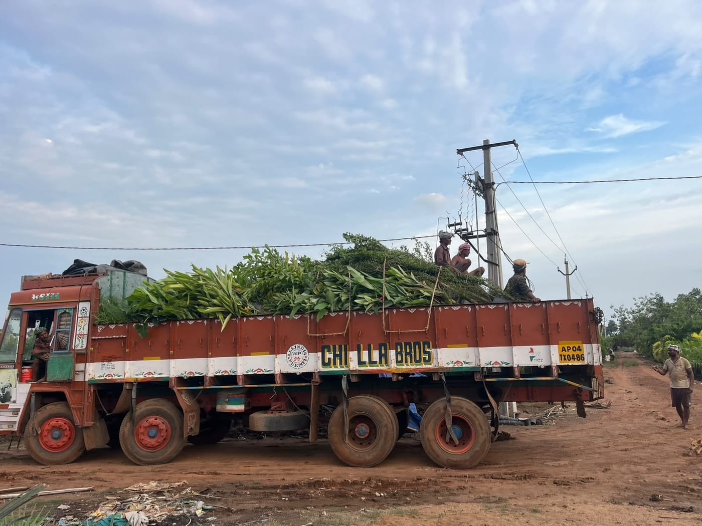 Loaded truck secured for the highway
